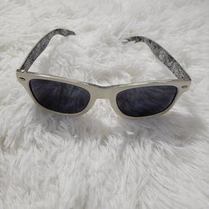 White/Paisley Frame Sunglasses